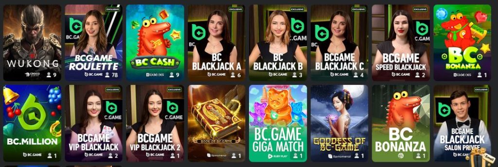 BC.Game exclusive games